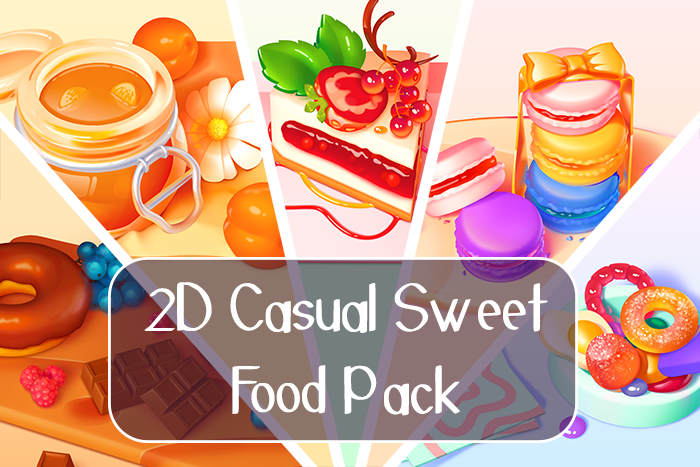 2D Casual Sweet Food Pack