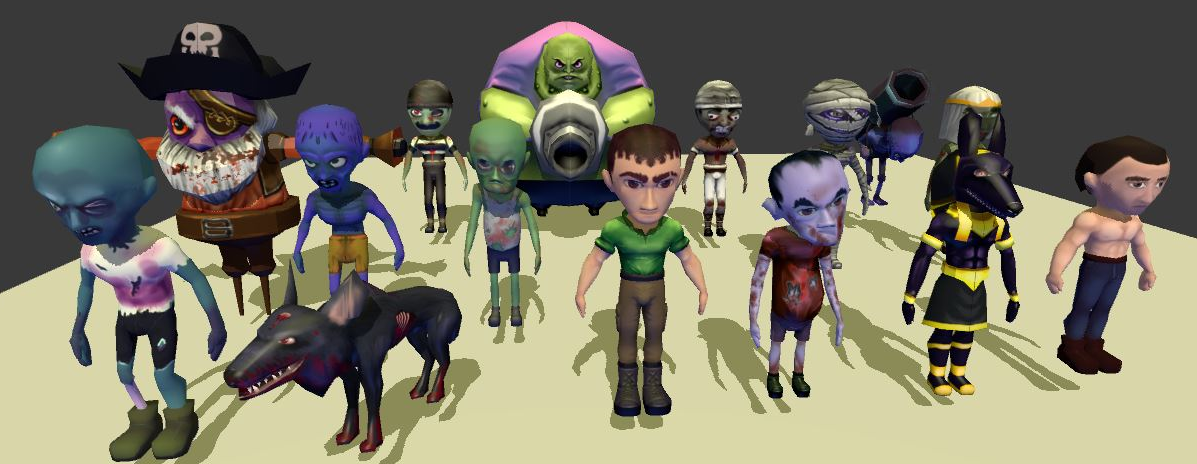 Zombie characters pack