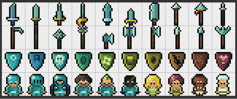 Melee Weapons Sprite Sheet