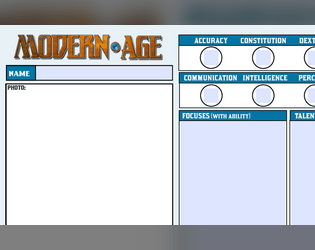 Modern AGE Character Sheet  