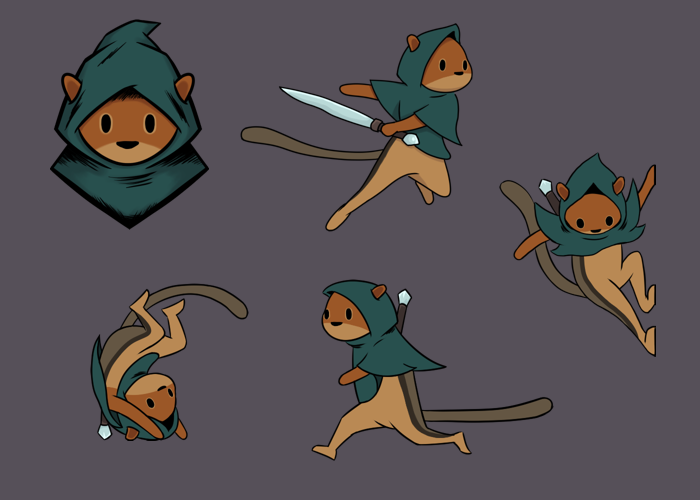 2D Squirrel Character