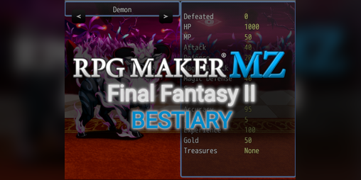 Cover image for FFII Bestiary - For Rpg Maker MZ