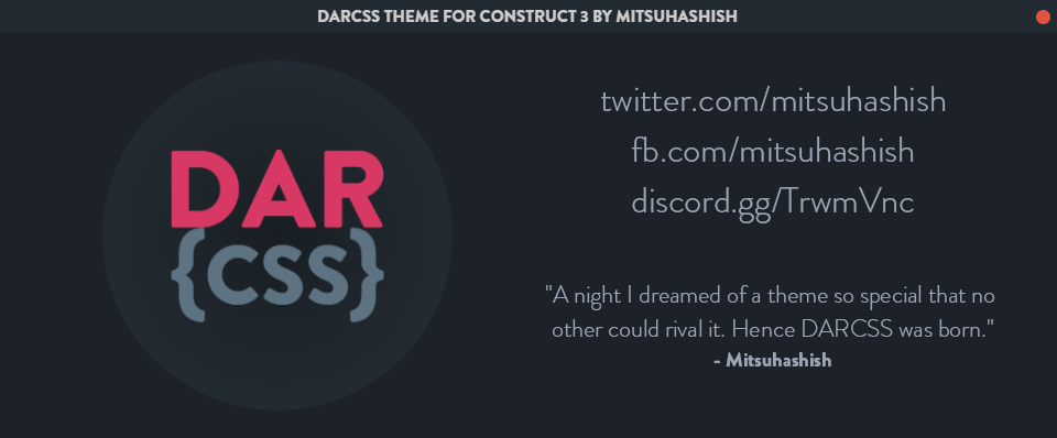 DARCSS theme - Construct 3