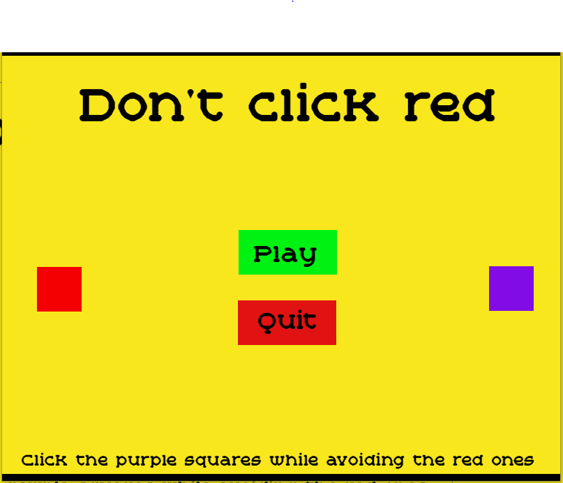 Don't click red
