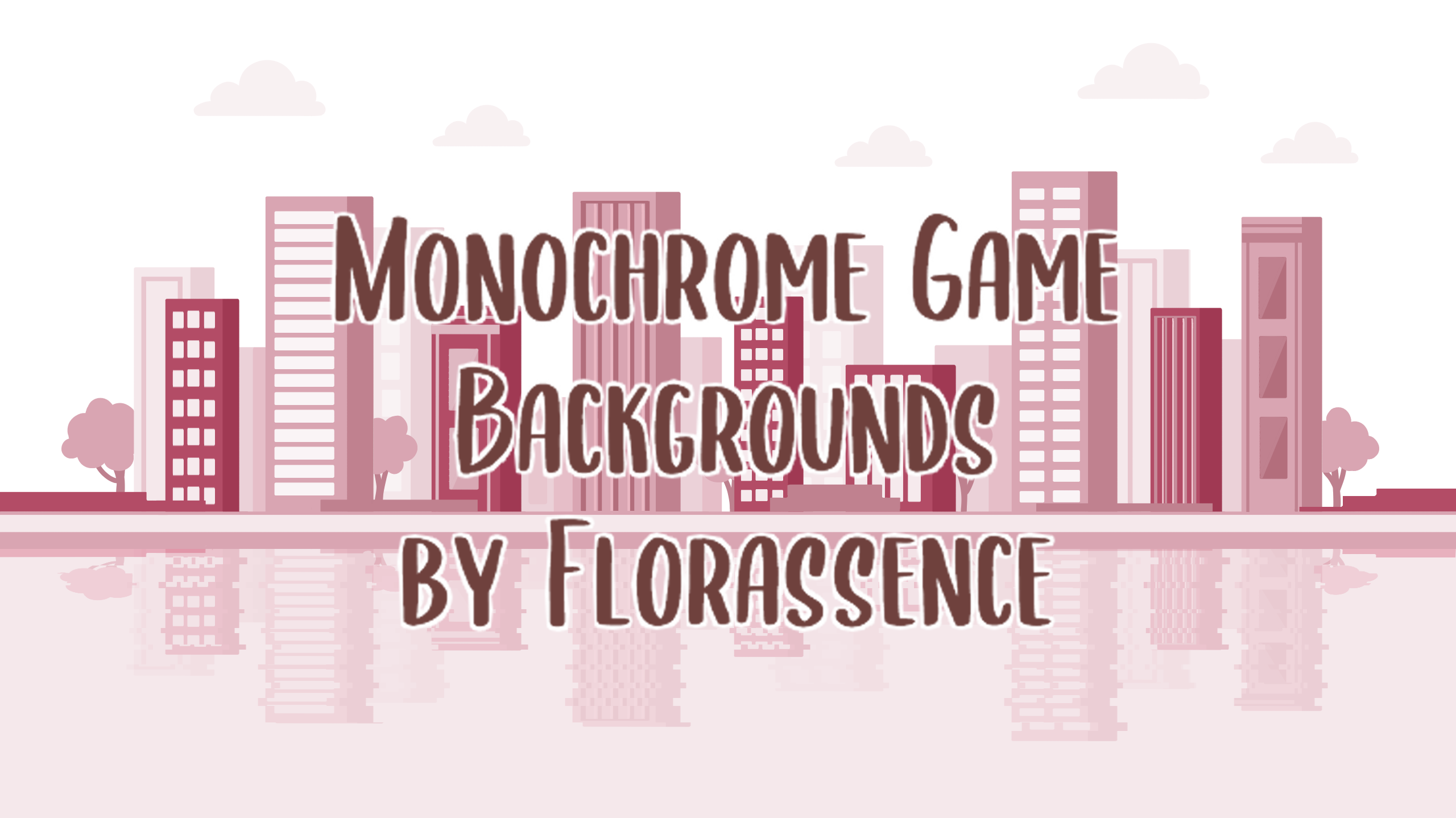 6 Monochrome Backgrounds - 2D Minimal Game Art Assets