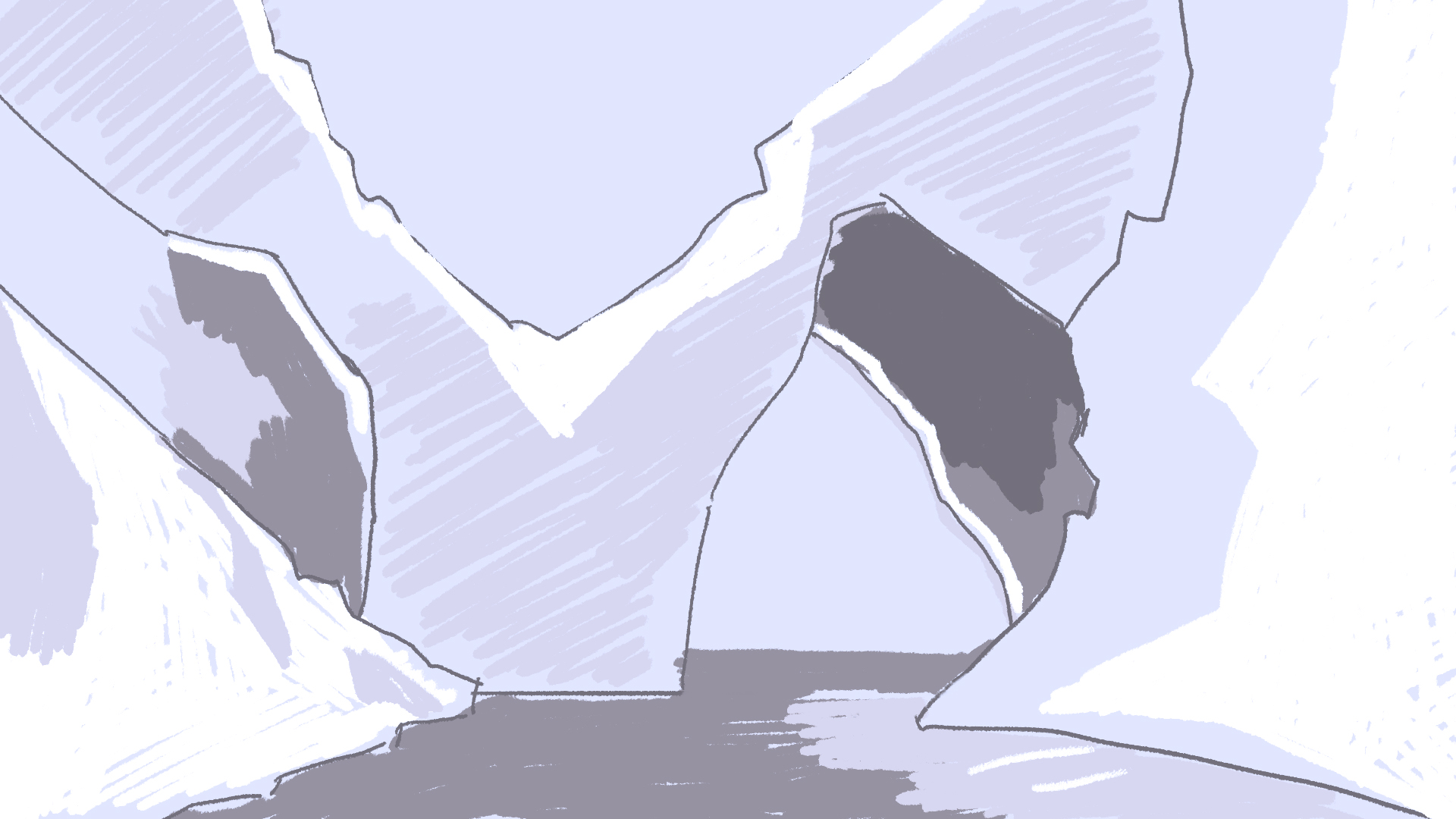 Ice Glacier drawing II | blane de st. croix