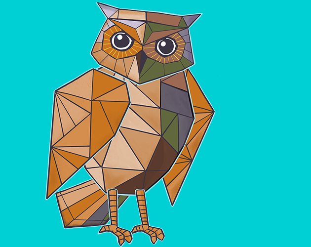 Owl Character Sprite Sheet plus Blinking Animation by Jennevieve Schlemmer