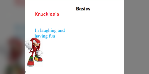 Cover image for Knuckles's basics in laughing and having fun