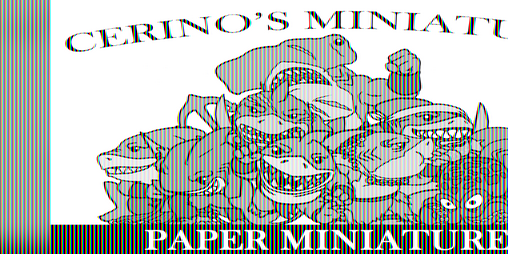 Cover image for Cerino's Miniatures: "Shark Pirate Crew" Paper minis set