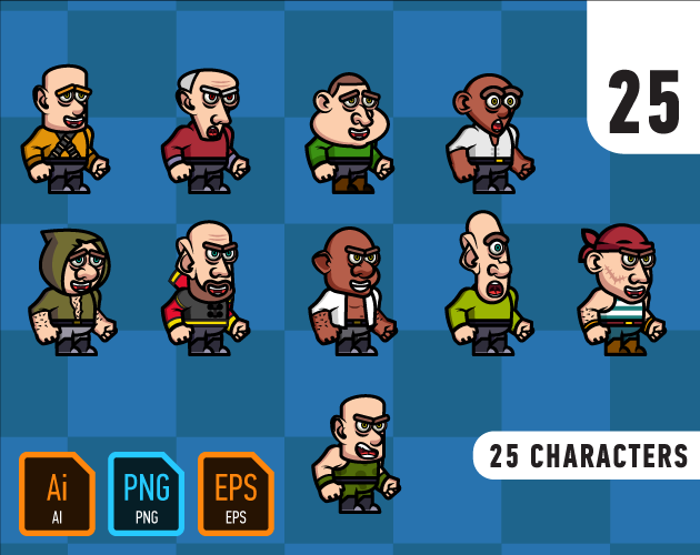 25 vector game characters by cruizrf