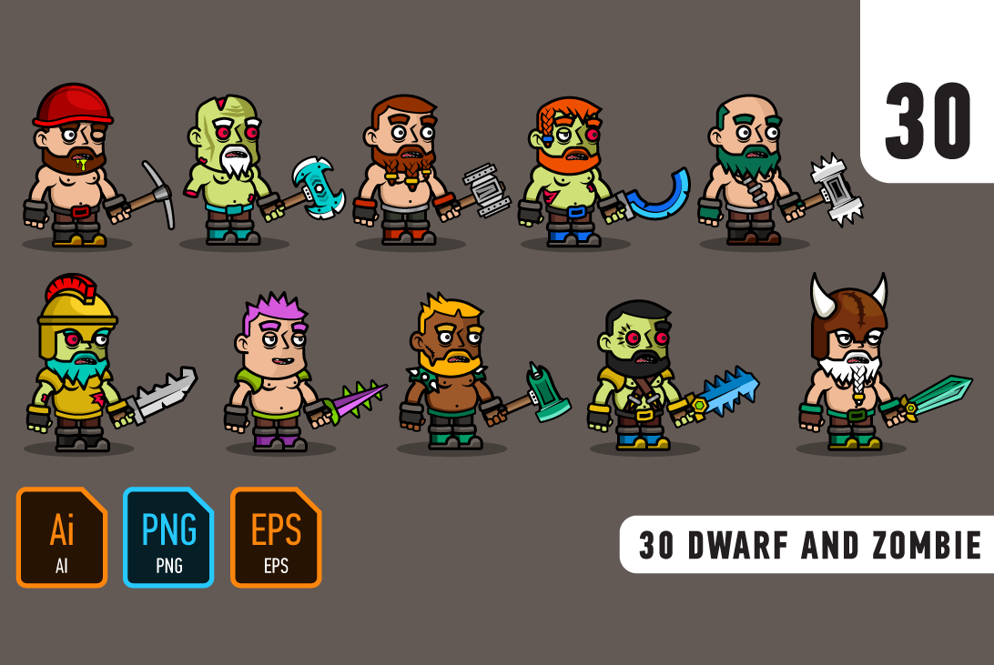 30 Dwarf and Zombie