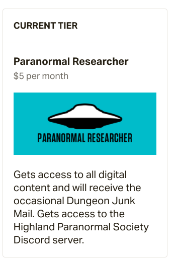 Paranormal Researcher Tier