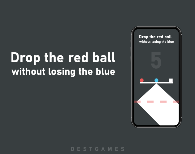 Drop the red ball without losing the black