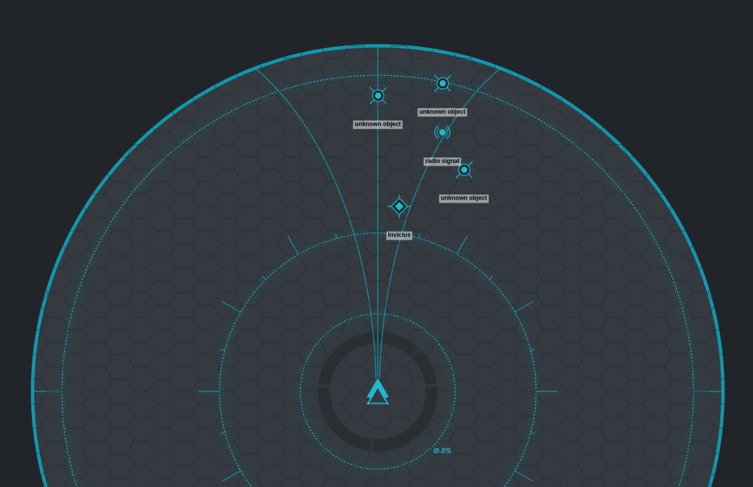 VTT Spaceship Radar Screen Roll20 hex grid