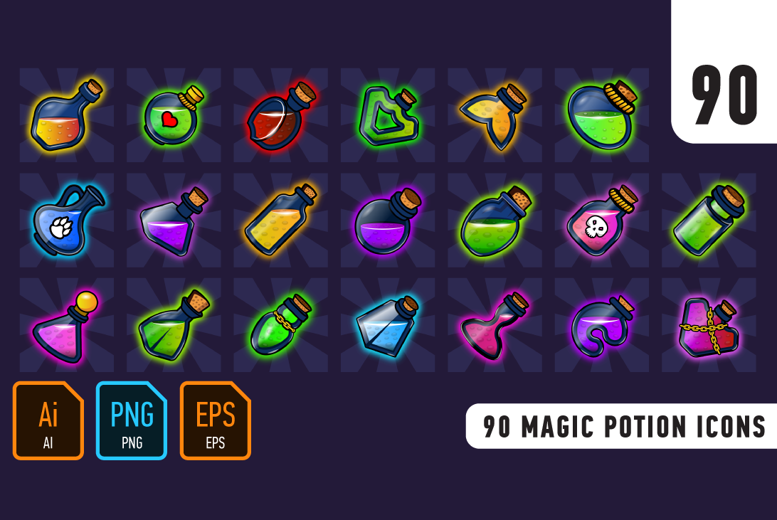 90 Magic potion Icons