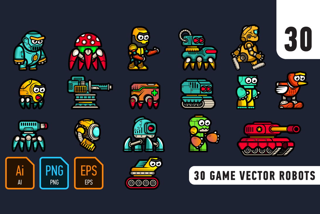 30 game vector robots