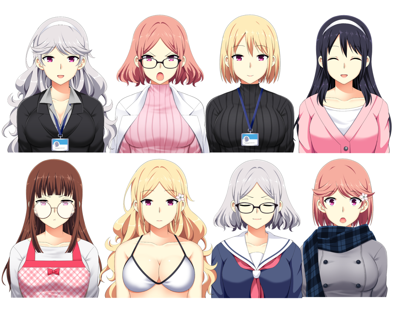 Female Mature Character Sprite for VN by sutemo