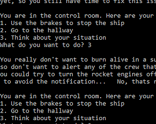 Space Ship Text Adventure