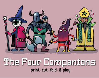 The Four Companions   - Paper minis - Print, cut, fold & play 