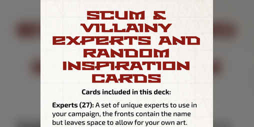 Cover image for Scum & Villainy Experts and Random Inspiration Cards