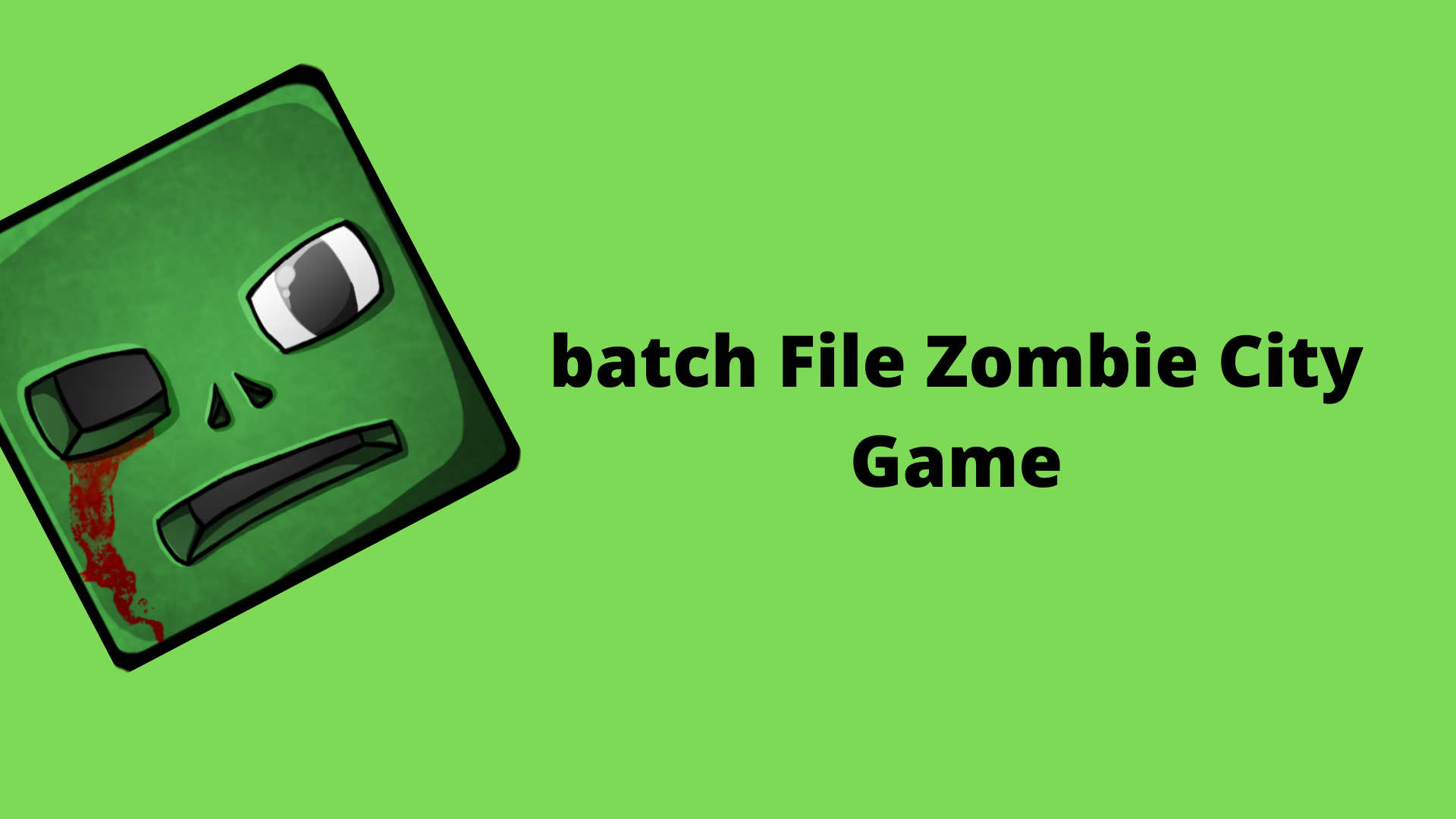 Batch File Zombie City Game
