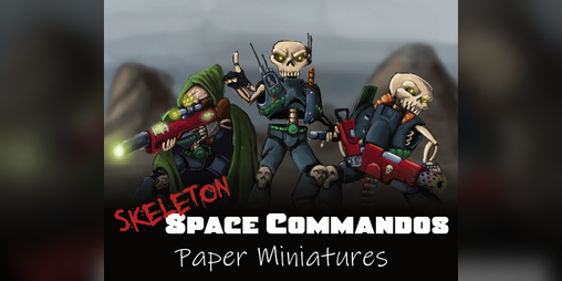Cover image for Skeleton Space Commando Paper Minis