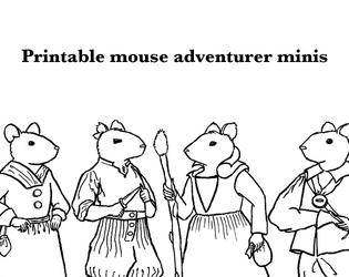 Mouse Adventurer Paper Minis  