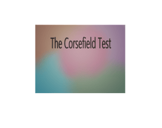_The Corsefield Test _