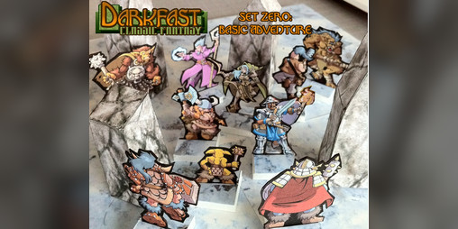 Cover image for Darkfast Classic Fantasy Paper Miniatures Set Zero