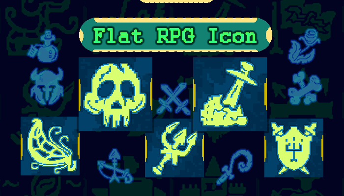 Pixel Flat RPG Icons