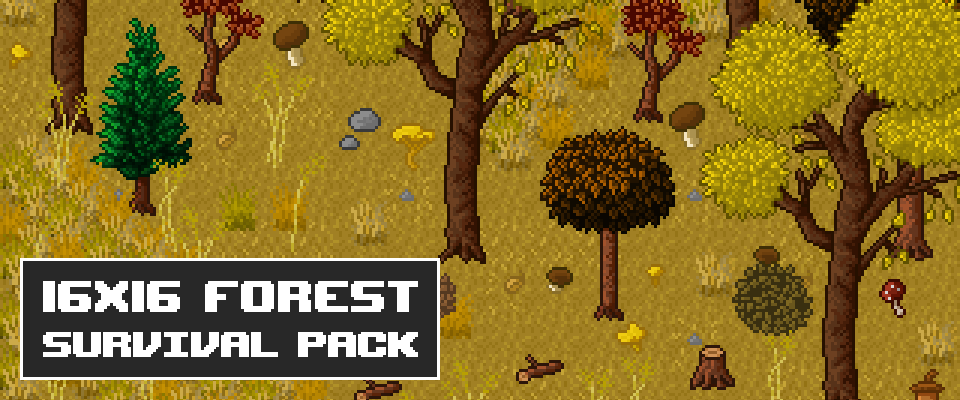 16x16 Forest Survival Sprite Pack