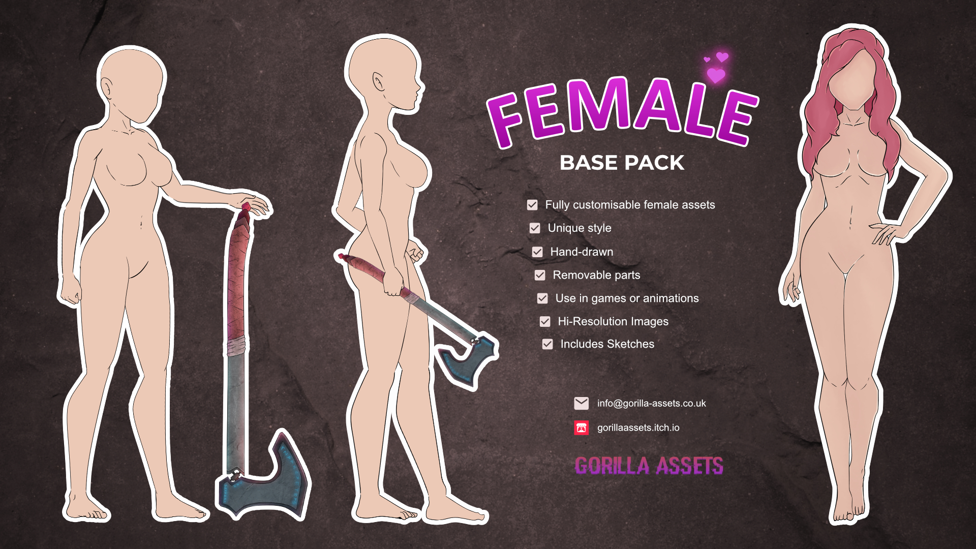 Female Base Model (Plus FREE Weapon and Sketches)
