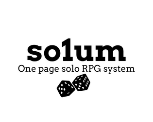 so1um   - Solo RPG system 