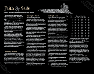 Faith & Sails   - A dicey, no-GM one-sheet storygame of the sea 
