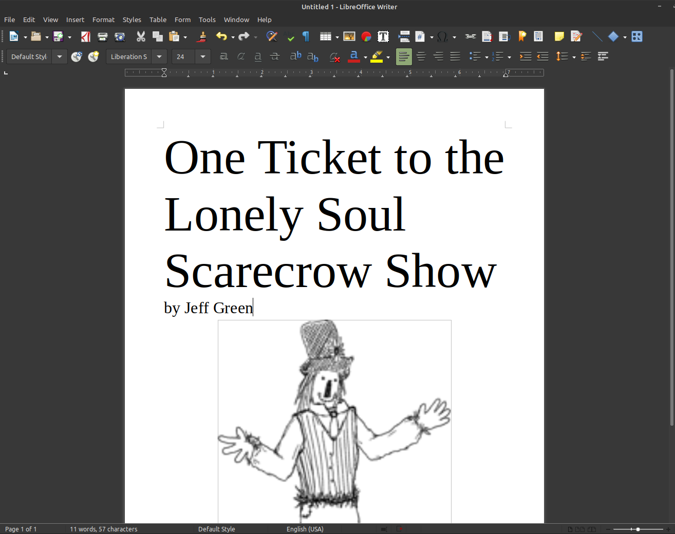 One Ticket to the Lonely Soul Scarecrow Show