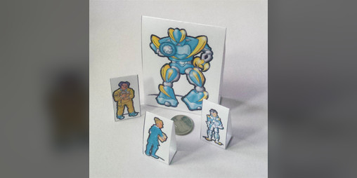Cover image for Mecha Team - Paper Miniatures
