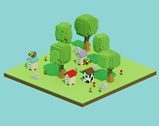 Crossy Road Style Game Voxel Assets