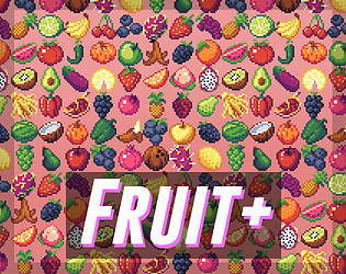 Pixel fruits for games icons set Royalty Free Vector Image