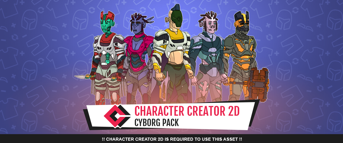 Cyborg Pack for Character Creator 2D by mochakingup