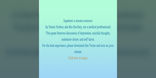 Cover image for inpatient (alpha)