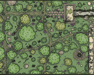 Runequest Map: Ernalda's Garden.  