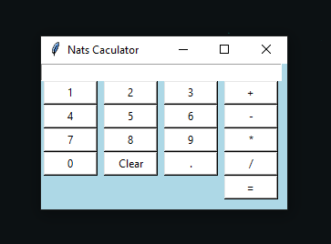 Python Caculator by NatDev