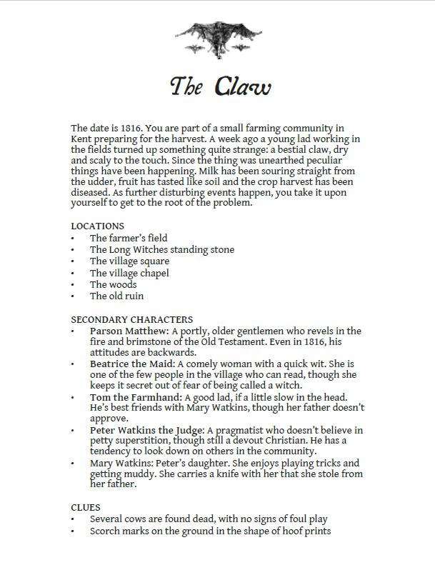 Cover image for English Eerie: The Claw