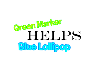 Green Marker Helps Blue Lollipop