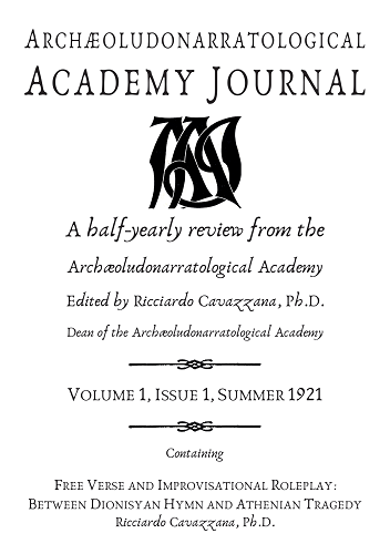 Cover image for Archæoludonarratological Academy Journal
