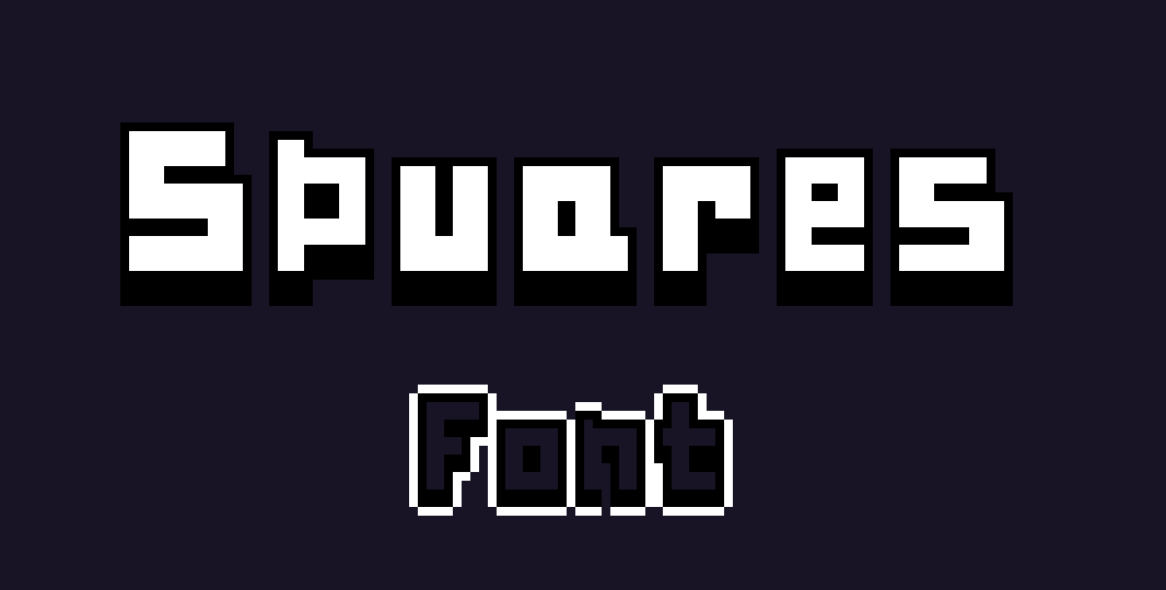 Squares : A Free 3D Pixel Art Font