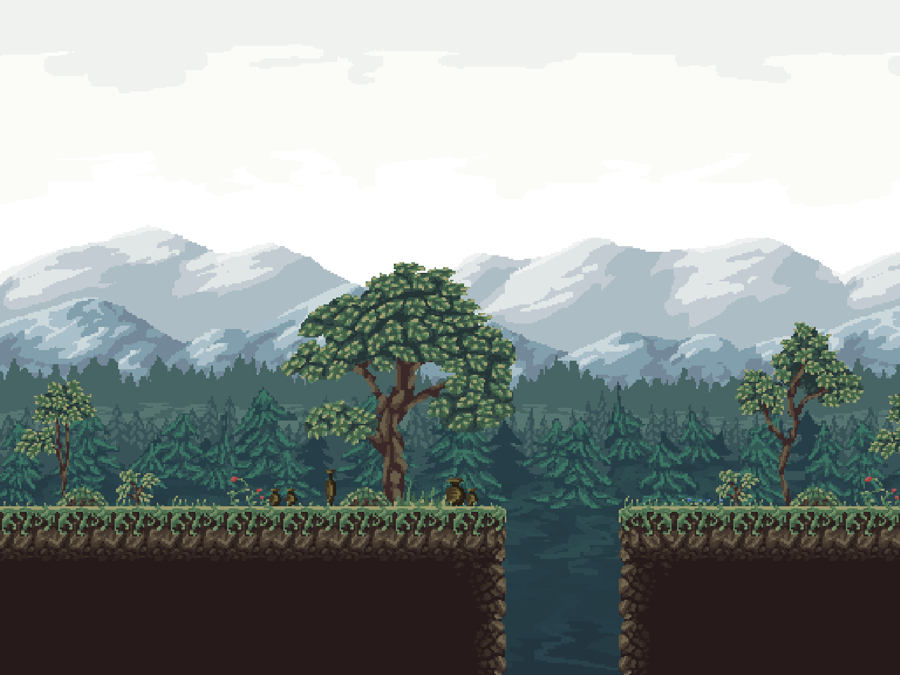 2D Forest Pixel Art Tileset by NRTX