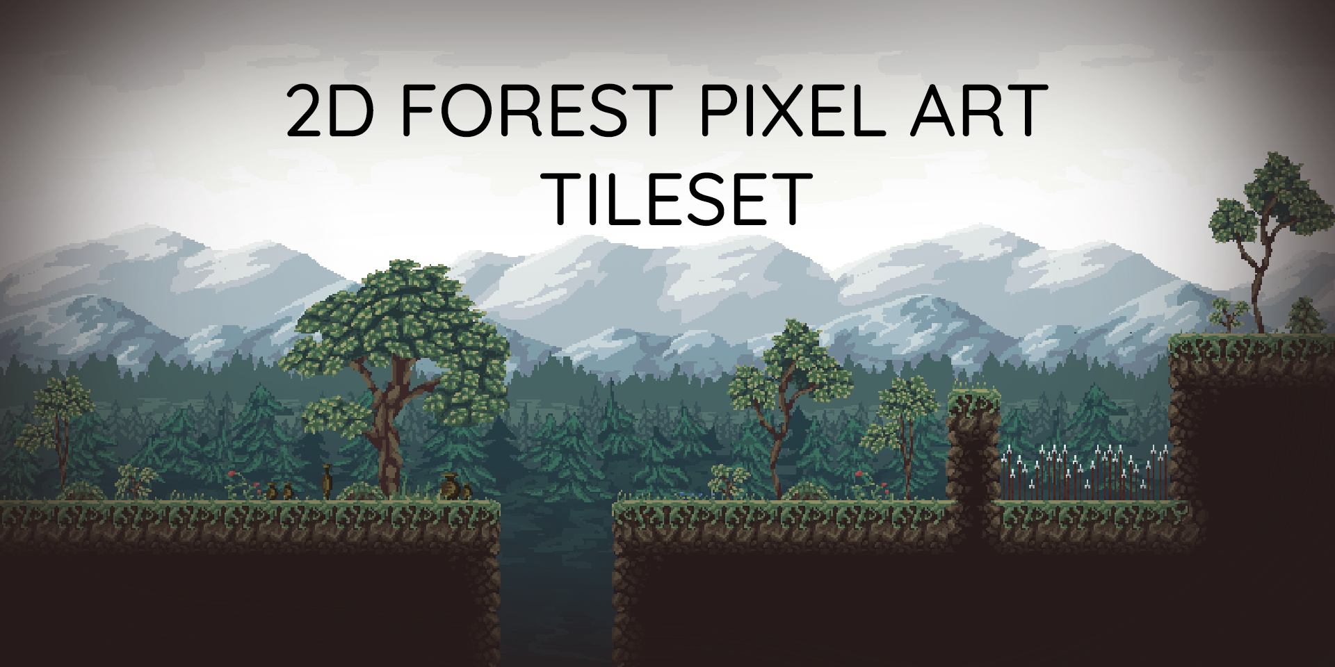 2d Forest Pixel Art Tileset By Nortexmkd
