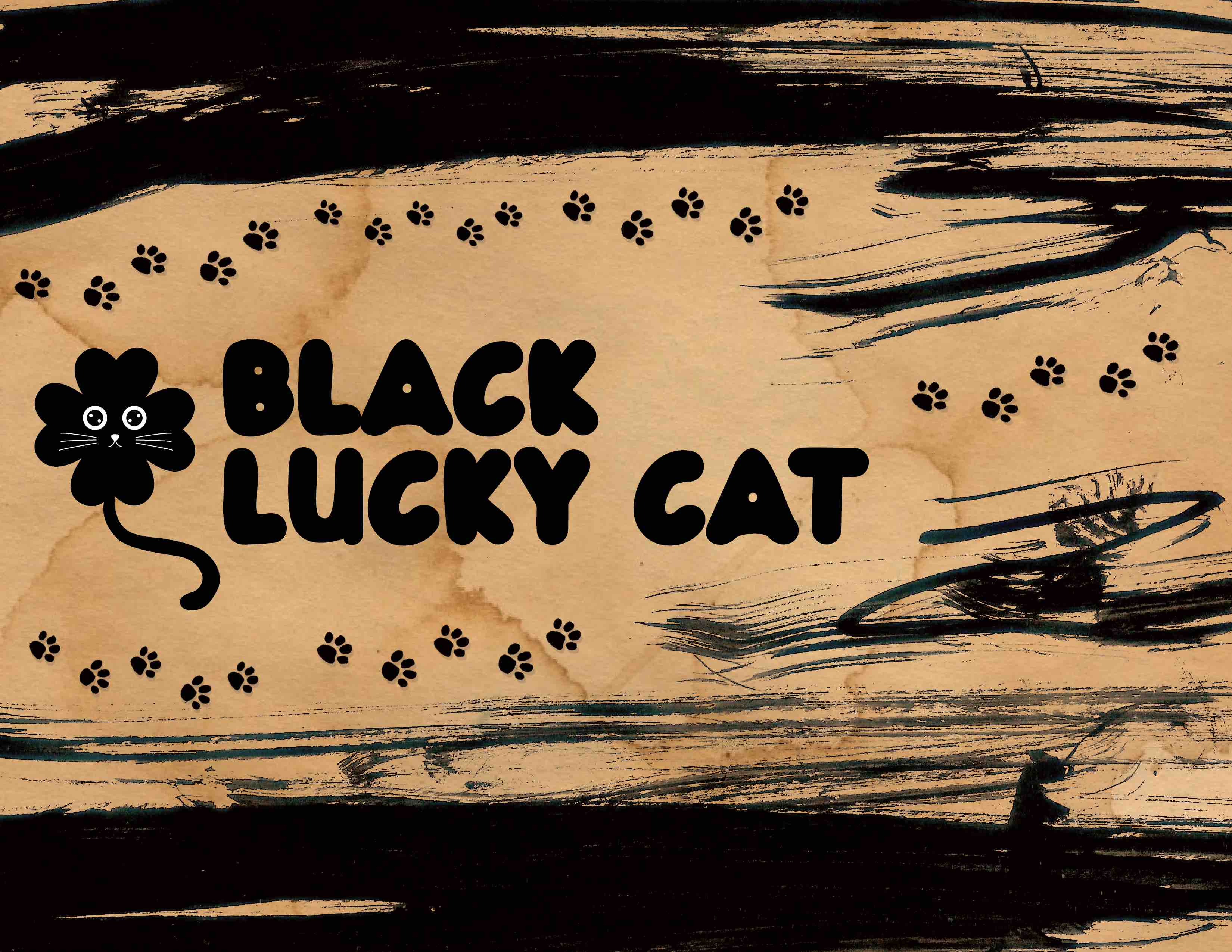 Title page for Black Lucky Cat