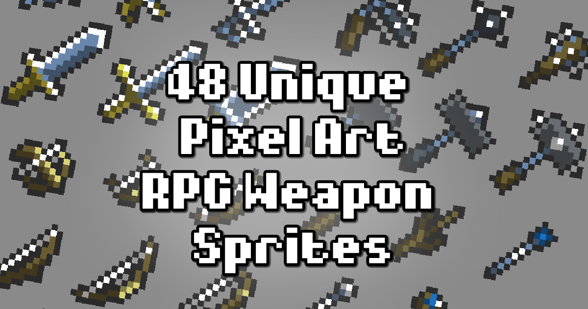 RPG Weapon Sprites - Pixel Art Collection by Mork Smith